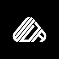 design criativo do logotipo da carta wda com gráfico vetorial, logotipo wda simples e moderno. vetor