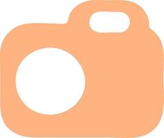 ícone de câmera de cor laranja vetor