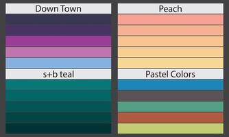 paletas de cores uma paleta de cores é um conjunto de cores usadas em um design ou projeto visual. essas cores são cuidadosamente escolhidas para criar um design coeso e visualmente atraente. vetor