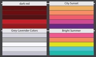 paletas de cores uma paleta de cores é um conjunto de cores usadas em um design ou projeto visual. essas cores são cuidadosamente escolhidas para criar um design coeso e visualmente atraente. vetor