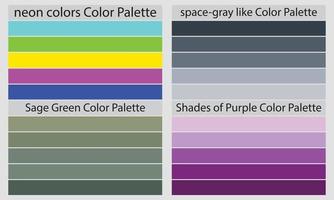 paletas de cores uma paleta de cores é um conjunto de cores usadas em um design ou projeto visual. essas cores são cuidadosamente escolhidas para criar um design coeso e visualmente atraente. vetor