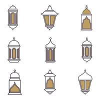 guirlanda de lanternas orientais árabe tradicional ramadan kareem. vetor
