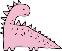 dinossauro ilustração cor roxa. vetor