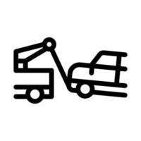 ilustração de contorno vetorial de ícone de caminhão de máquina de fuga vetor