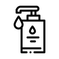 ilustração de contorno do ícone de garrafa de sabão de higiene vetor