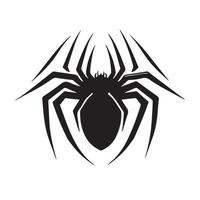 ícone mínimo simples do vetor de aranha. inseto isolado. silhueta preto e branco de bug. design moderno