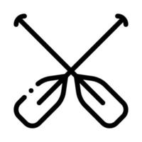 ilustração vetorial de ícone de canoagem de remos de barco vetor