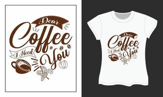 design de camiseta svg de café. design de arquivos de corte svg de café. design de camiseta de café. vetor