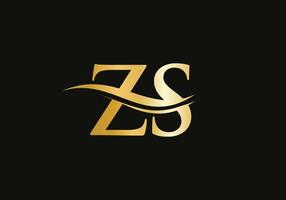 zs logotipo vinculado para negócios e identidade da empresa. vetor criativo do logotipo da letra zs