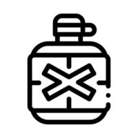 ilustração de símbolo de contorno de vetor de ícone de garrafa de água