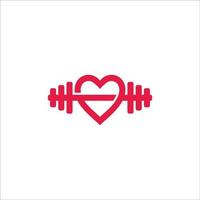 amo o vetor de logotipo de símbolo de esporte saudável fitness