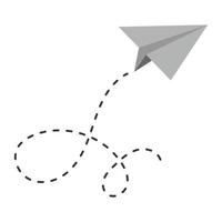 ilustração em vetor ícone de avião de papel colorido