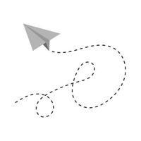 ilustração em vetor ícone de avião de papel colorido