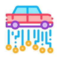 ilustração de contorno do vetor do ícone do sistema eletrônico do carro