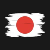 ilustração vetorial de escova de bandeira do japão vetor