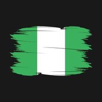 ilustração vetorial de pincel de bandeira da nigéria vetor