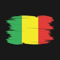 ilustração vetorial de pincel de bandeira do mali vetor