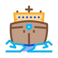 ícone do navio quebra-gelo ilustração do símbolo do esboço do vetor
