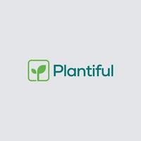 letra p para plantas. logotipo com tema natureza e planta vetor