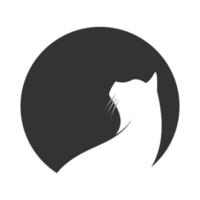 design de logotipo de ícone de gato vetor