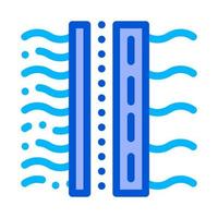 sinal de vetor de filtro de tratamento de água ícone de linha fina
