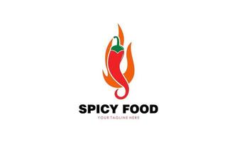 vetor de design de logotipo de comida picante