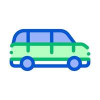 ícone de linha fina de vetor de automóvel de transporte público