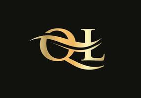 carta ql criativa com conceito de luxo. design moderno de logotipo ql para negócios e identidade da empresa vetor
