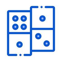 ícone de sinal vetorial de dominó de jogo interativo para crianças vetor