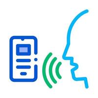 ilustração em vetor ícone de controle de voz do smartphone