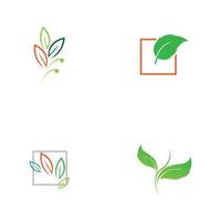 design de logotipo de vetor de folha de árvore, conceito ecológico