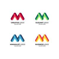 m logotipo modelo vetor criativo. logotipo da letra m. iniciais m logotipo