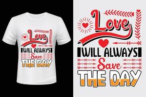 design de camiseta tipografia grátis dia dos namorados vetor