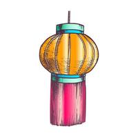 vetor de cor de decoração cultural de lanterna chinesa