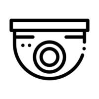 ilustração de contorno de vetor de ícone de câmera de vigilância de segurança