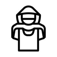 ícone de conceito de ladrão de camiseta ilustração de contorno vetorial vetor