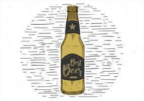 Vector mão desenhada livre Melhor ilustração da cerveja