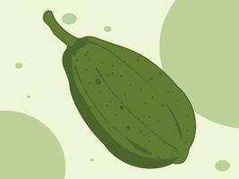 frutas tropicais mamão verde vetor