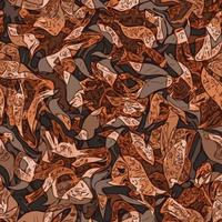 padrão perfeito de vetor de camuflagem com cores sépia