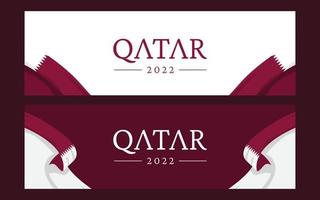 modelo de design de banner do dia da independência do qatar vetor