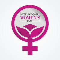 carta do dia internacional da mulher no fundo branco vetor