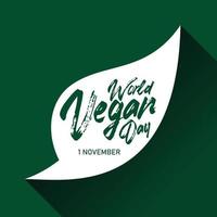 dia mundial vegano fundo vetorial desenhado à mão vetor
