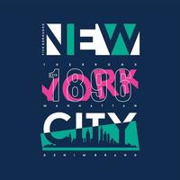 impressão de camiseta gráfica da cidade de nova york, vetor de tipografia