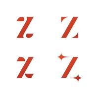 modelo de vetor de logotipo letra z. design de logotipo inicial de letra z criativa