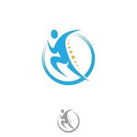 design de logotipo de fisioterapia quiroprática vetor