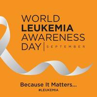 dia mundial da conscientização da leucemia no fundo laranja vetor