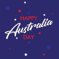 feliz dia da austrália carta de fundo vetor