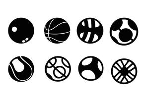 vetor de ícones de bola de esportes grátis
