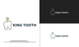 gráfico de vetor de ilustração de logotipo da coroa combinada com os dentes. apto para dental, dentista, etc.