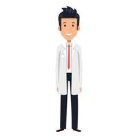 ícone de personagem de avatar masculino de médico vetor